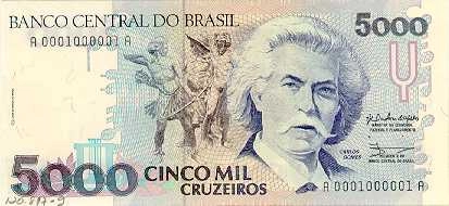 5000 Cruzeiros 1990